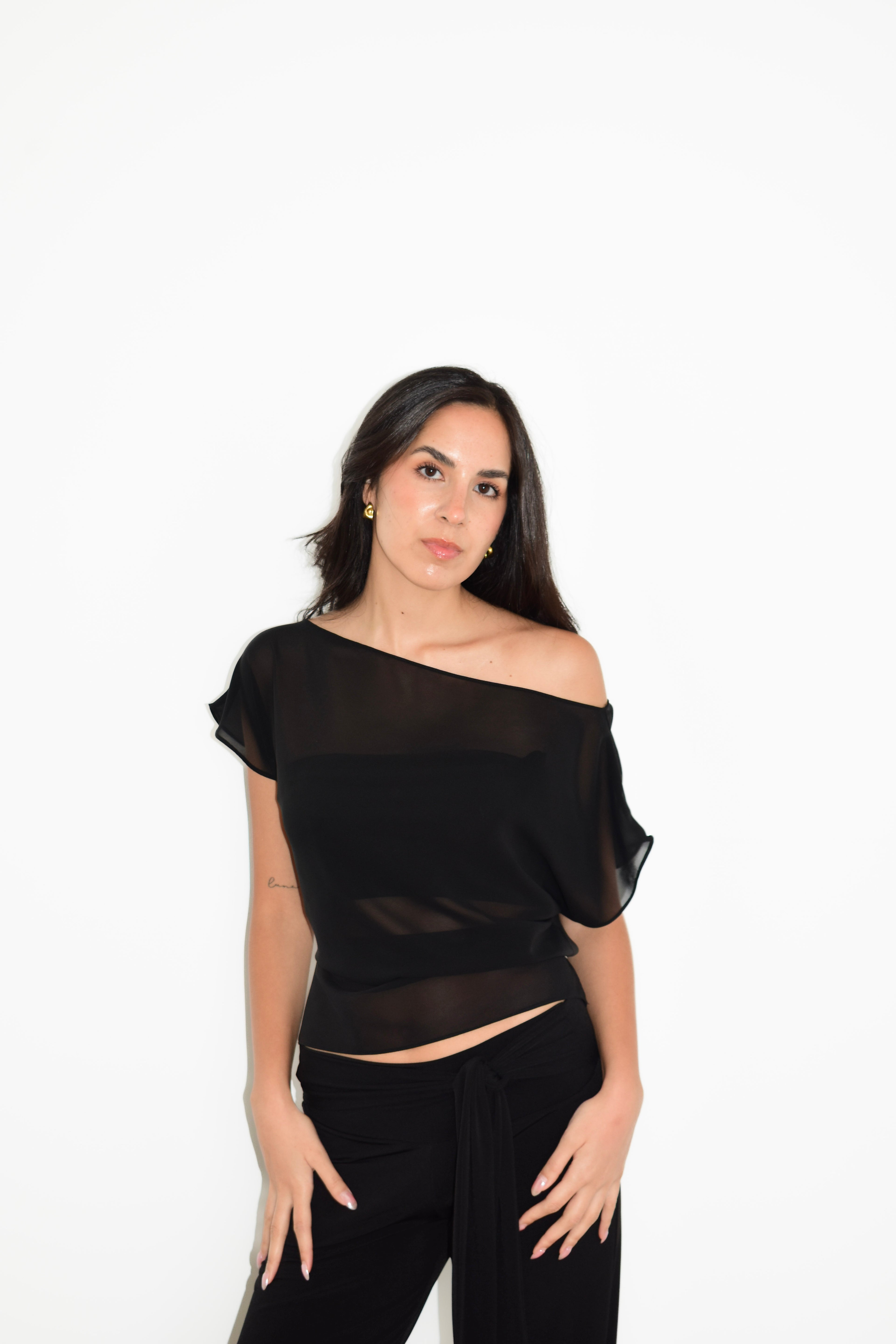 TOP LENA NEGRO