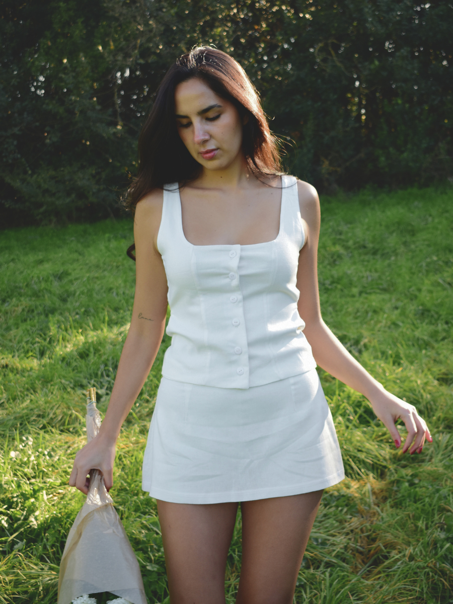 LADY MINI-SKIRT BLANCO